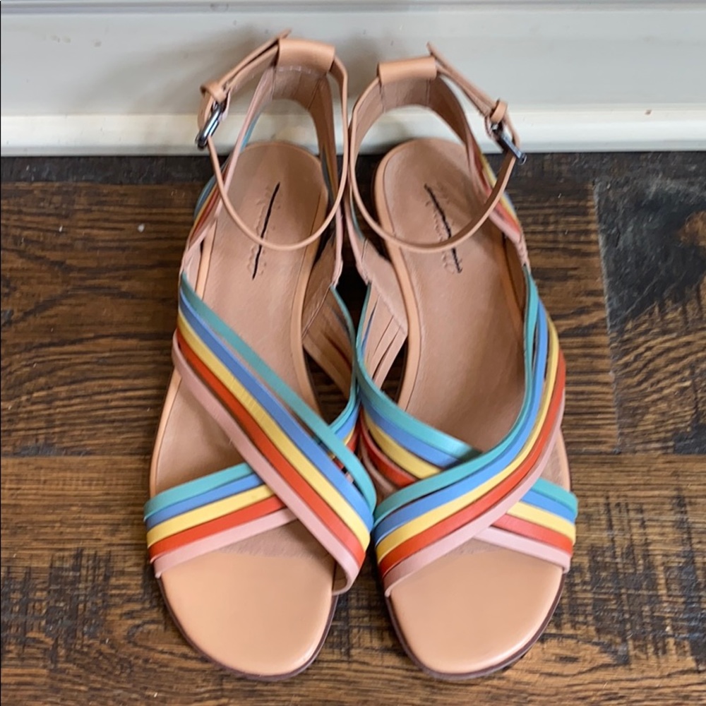 Madewell The Samira Flat Sandal in Leather AH721 - Picture 4 of 5